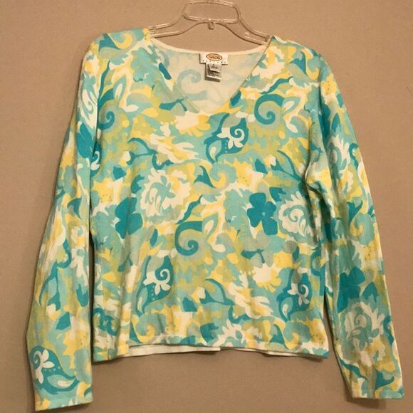 Talbots Petite V-Neck Knit Sweater - Size L - Picture 1 of 10